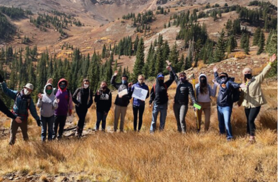 Students on a mountain in Southwest Colorado